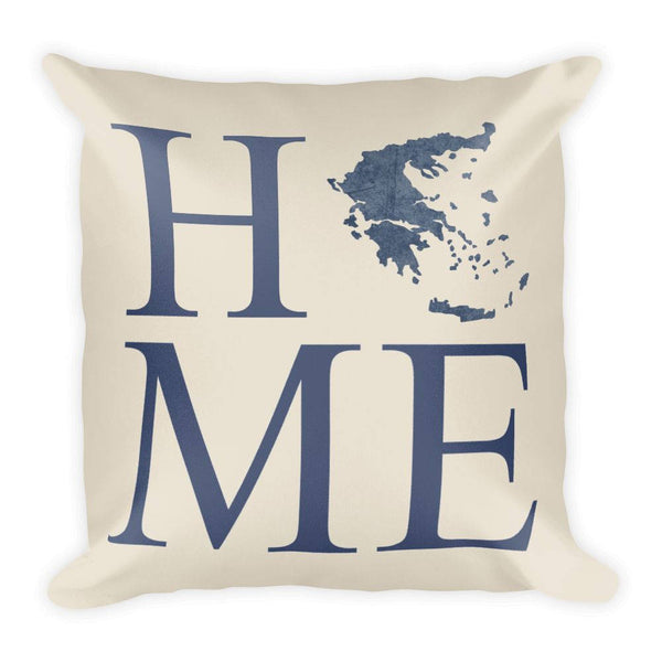 Greece Map Pillow – Modern Map Art