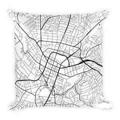 Greenville (SC) Map Pillow – Modern Map Art