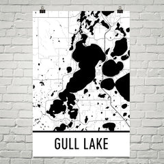 Gull Lake MN Art and Maps