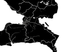 Haiti Wall Map Print - Modern Map Art
