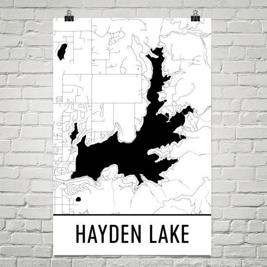Hayden Lake ID Art and Maps