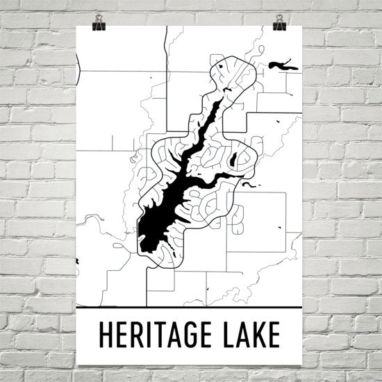 Heritage Lake IN Art and Maps