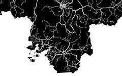 Honduras Wall Map Print - Modern Map Art