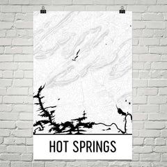 Hot Springs National Park Topographic Map Art