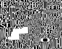 Houston Neighborhood Typography Prints – Modern Map Art