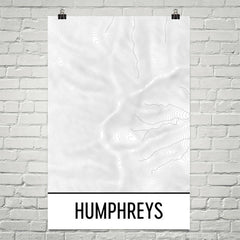 Humphreys Peak Topographic Map Art