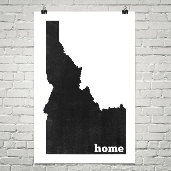 Idaho Home State Map Art
