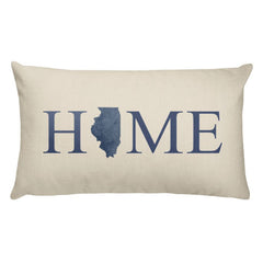 Illinois Map Pillow – Modern Map Art