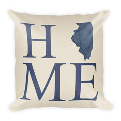 Illinois Map Pillow – Modern Map Art