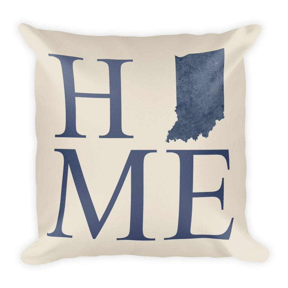 Indiana Map Pillow – Modern Map Art