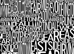 Indianapolis Neighborhood Typography Prints – Modern Map Art