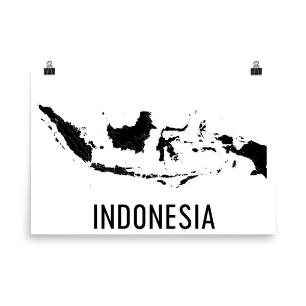 Indonesia Wall Map Print - Modern Map Art