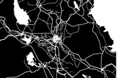Iraq Wall Map Print - Modern Map Art