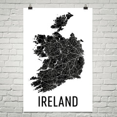 Ireland Wall Map Print - Modern Map Art
