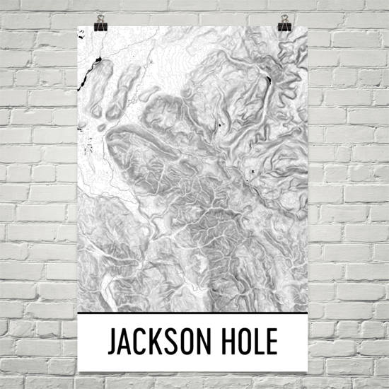 Jackson Hole Topographic Map Art