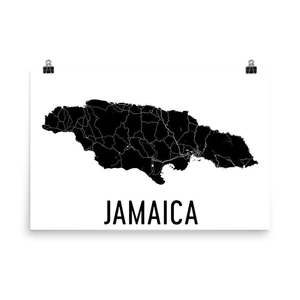 Jamaica Wall Map Print - Modern Map Art