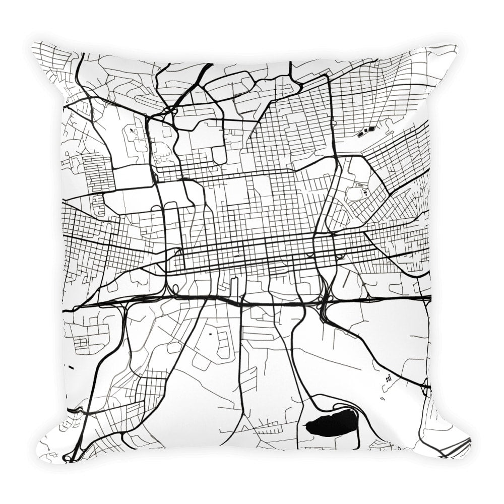 Johannesburg Map Pillow – Modern Map Art