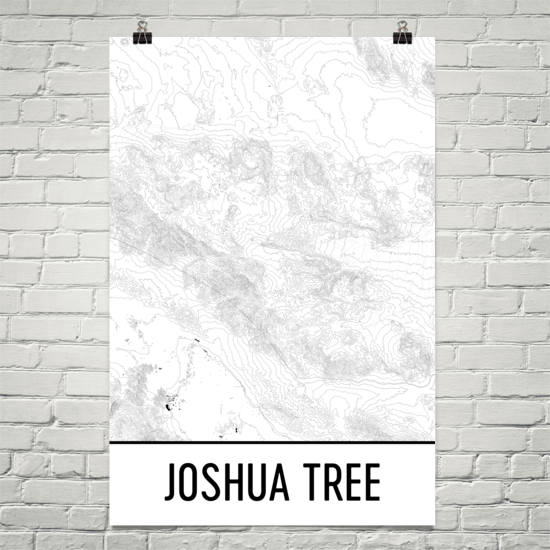 Joshua Tree Topographic Map Art
