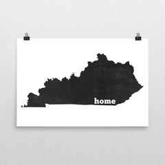 Kentucky Home State Map Art