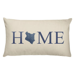 Kenya Map Pillow – Modern Map Art