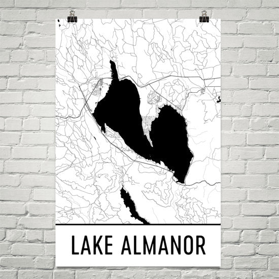 Lake Alamanor CA Art and Maps