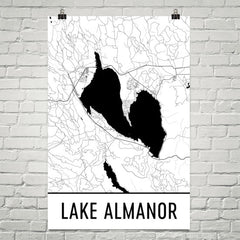 Lake Alamanor CA Art and Maps