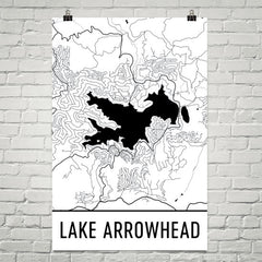 Lake Arrowhead CA Art and Maps