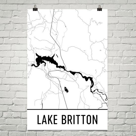Lake Britton CA Art and Maps