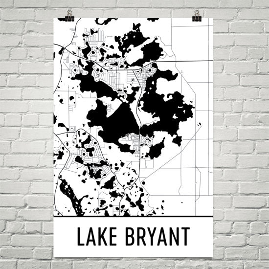 Lake Bryant FL Art and Maps