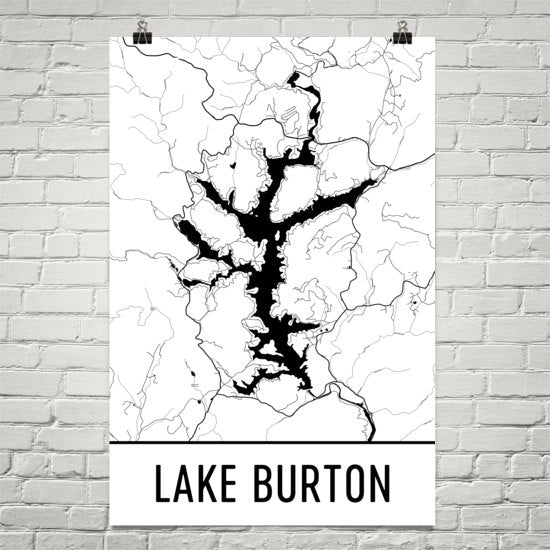 Lake Burton GA Art and Maps