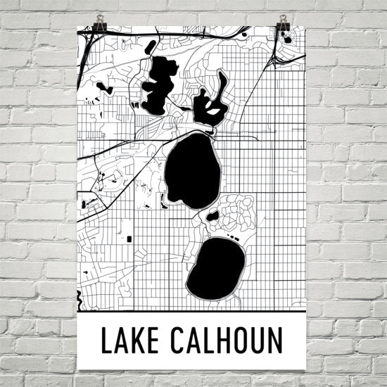 Lake Calhoun MN Art and Maps