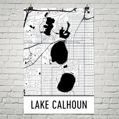 Lake Calhoun MN Art and Maps