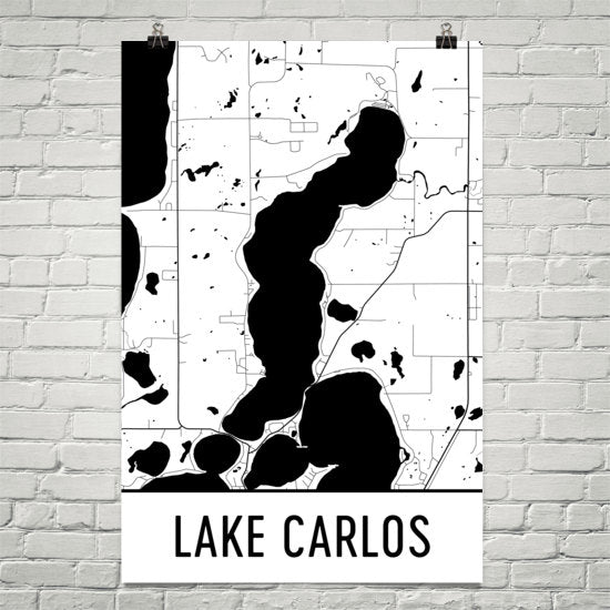 Lake Carlos MN Art and Maps