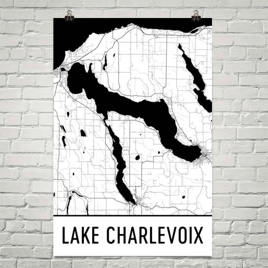 Lake Charlevoix MI Art and Maps
