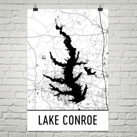 Lake Conroe TX Art and Maps