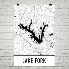 Lake Fork TX Art and Maps