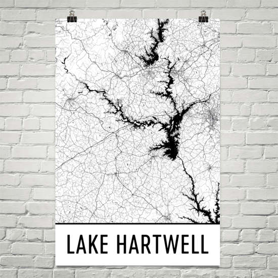 Lake Hartwell GA Art and Maps