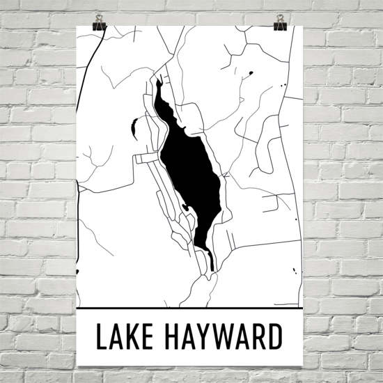 Lake Hayward CT Art and Maps