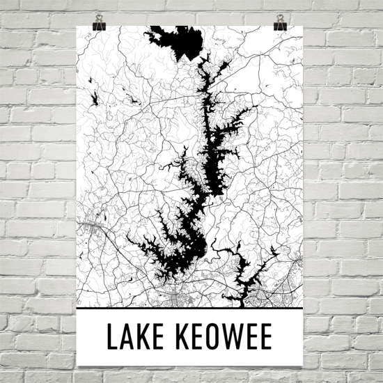 Lake Keowee SC Art and Maps