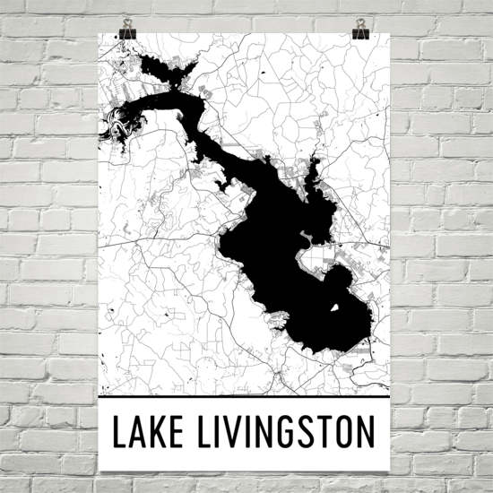 Lake Livingston TX Art and Maps