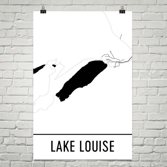 Lake Louise AB Art and Maps