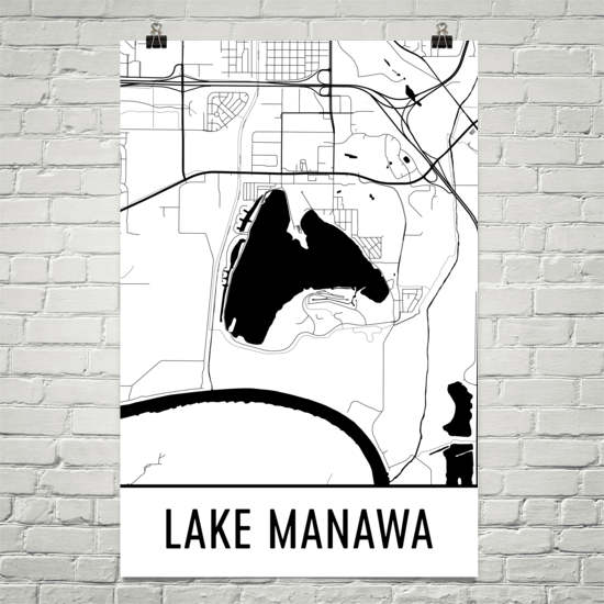 Lake Manawa IA Art and Maps