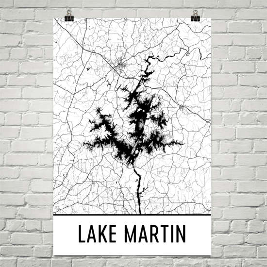 Lake Martin AL Art and Maps