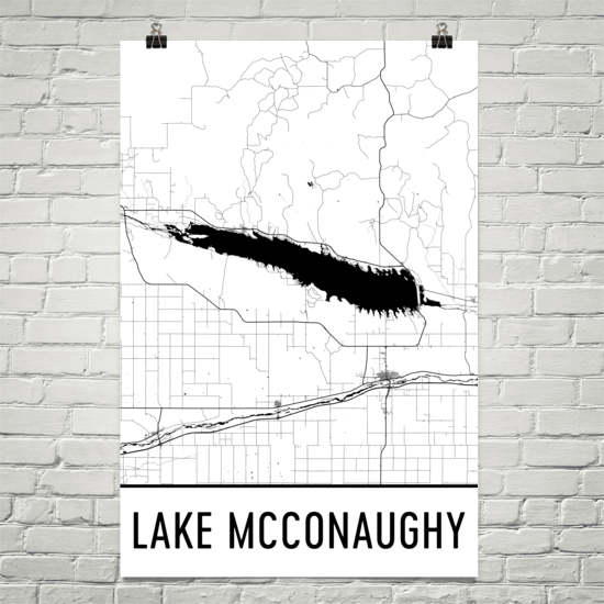 Lake McConaughy NE Art and Maps