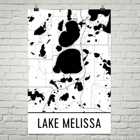 Lake Melissa MN Art and Maps