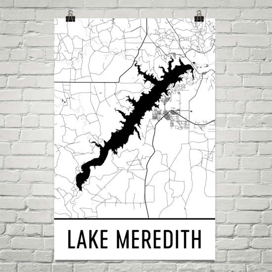 Lake Meredith TX Art and Maps