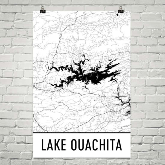 Lake Ouachita AR Art and Maps