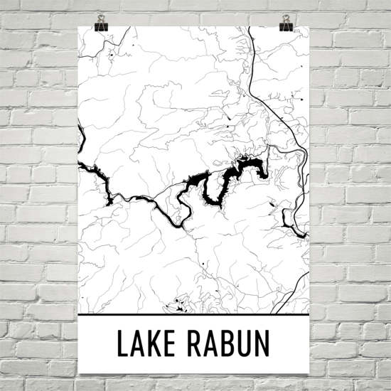 Lake Rabun GA Art and Maps