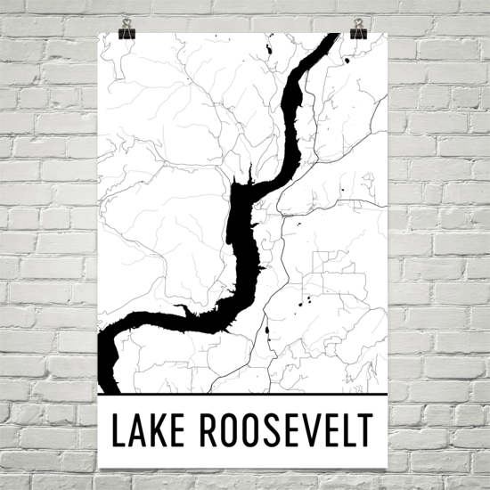 Lake Roosevelt WA Art and Maps