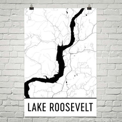 Lake Roosevelt WA Art and Maps